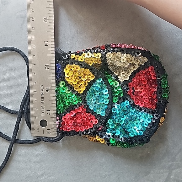 Sequin Color Block Purse/ Coin Purse - Picture 8 of 8